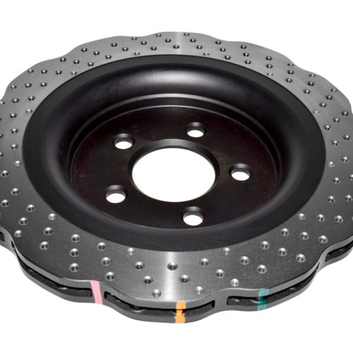 DBA 4000 Series Wavy Drilled Front Brake Rotor - 2012-14 Volkswagen CC Performance Replacement - Image 2