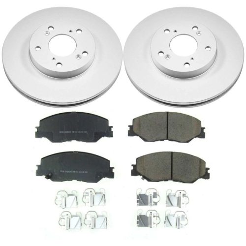 2019-2022 Honda Insight Front Z17 Evolution Geomet Coated Brake Rotor and Ceramic Pad Assembly - Premium Replacement