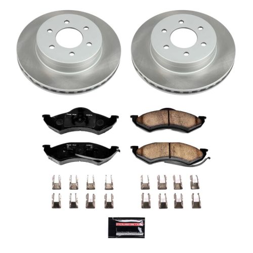1998-1999 Dodge Durango & Dakota Front Semi-Coated Rotor Brake Kit - Heavy-Duty Replacement for Fleet & Truck Applications