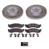 2011-2012 Ford Taurus Front Heavy-Duty Semi-Coated Rotor Brake Assembly with Ceramic Pads - Premium Replacement