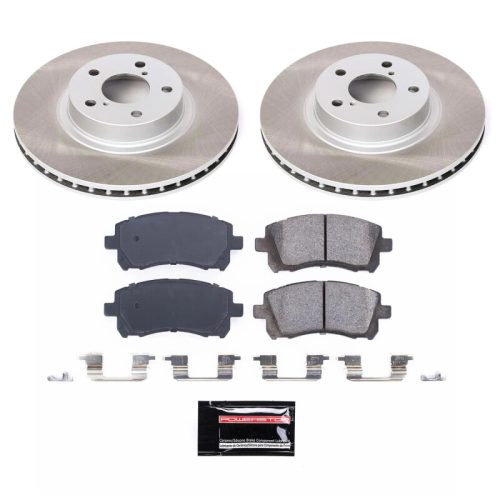 2001-2002 Subaru Impreza, Legacy & Outback Front Heavy-Duty Semi-Coated Rotor Brake Assembly - Premium Replacement