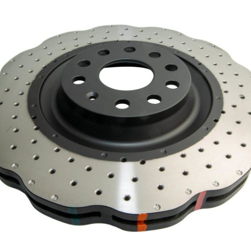 DBA 4000 Series Drilled Wavy Rotor Front 2009-11 Volkswagen CC - Premium Replacement - Image 2