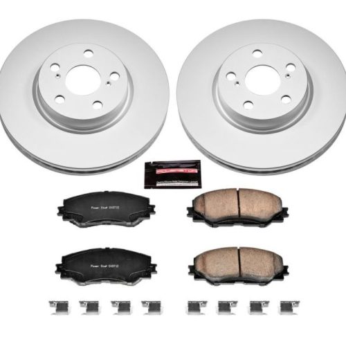 2009-2012 Toyota Corolla Front Brake Rotor and Premium Ceramic Brake Pad Assembly - Heavy-Duty Fleet Replacement