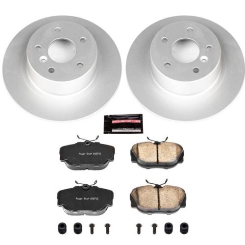 2001-2004 Land Rover Discovery Rear Z23 Evolution Sport Coated Brake Rotor and Carbon-Fiber Ceramic Brake Pads - Premium Replacement