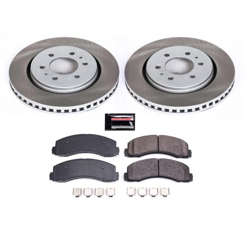 2010-2013 Ford F-150 & Lincoln Navigator Front Semi-Coated Rotor Brake Assembly - Heavy-Duty Replacement with Ceramic Pads and Corrosion-Resistant Coating