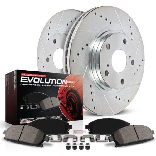 2011-2015 BMW 550i, 2012-2015 BMW 650i & 2013-2015 BMW 650i xDrive Gran Coupe Front Brake Upgrade Kit - Premium Heavy-Duty Drilled & Slotted Rotor and Carbon-Fiber Ceramic Brake Pads - Image 2