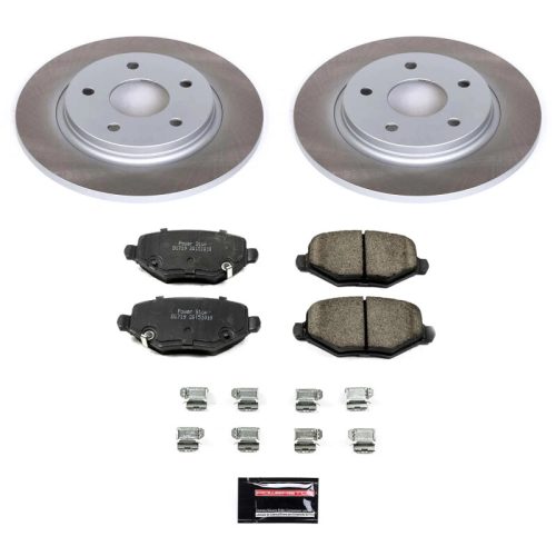 2012-2014 Chrysler Town & Country Rear Heavy-Duty Semi-Coated Rotor Brake Assembly - Premium Replacement