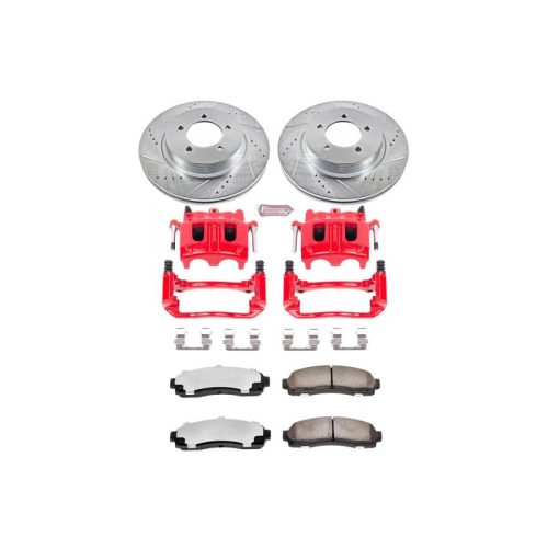 2002-2003 Ford Explorer Front Z36 Truck & Tow Brake Upgrade Kit with Drilled and Slotted Rotors - Premium Heavy-Duty Replacement