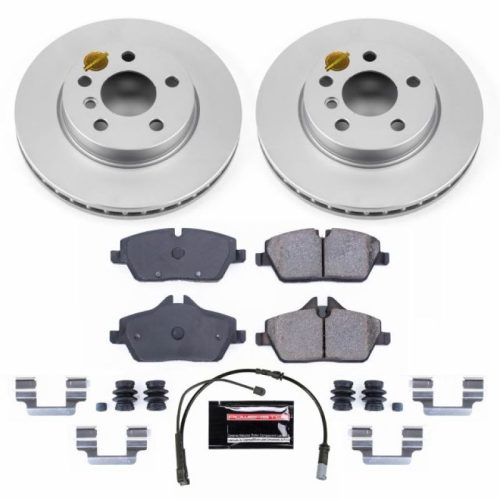 2014-2021 Mini Cooper Front Z23 Evolution Sport Coated Brake Rotor and Pad Assembly - Premium Replacement
