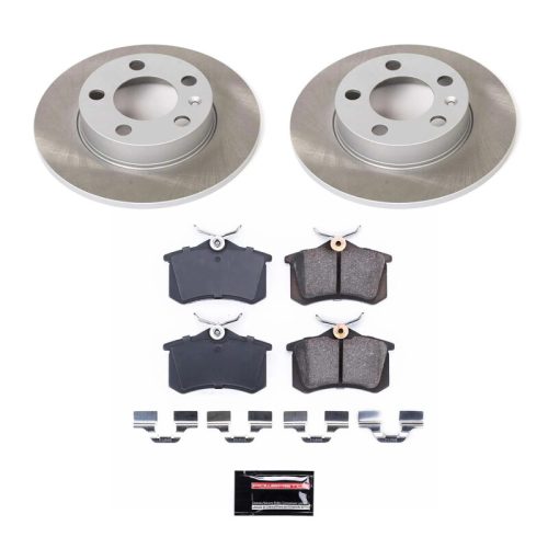 2002-2010 Volkswagen Beetle, 2002-2007 Volkswagen Golf Rear Semi-Coated Rotor Brake Assembly - Premium Replacement