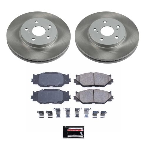 2006-2012 Lexus IS250 Front Semi-Coated Rotor Brake Kit - Heavy-Duty Fleet Replacement with Ceramic Pads and Corrosion-Resistant Coating