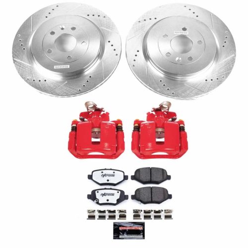 2013-2015 Ford Explorer Rear Z36 Truck & Tow Brake Upgrade Kit with Drilled & Slotted Rotors - Premium Replacement