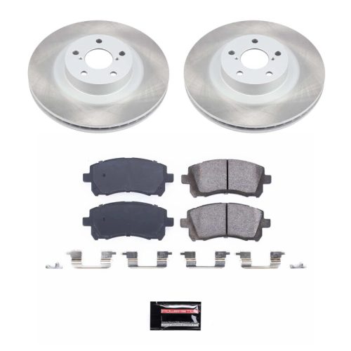2001-2003 Subaru Impreza & Outback Front Semi-Coated Rotor Brake Assembly - Premium Replacement