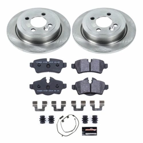 2007-2010 Mini Cooper Rear Heavy-Duty Brake Rotor and Clutch Kit Assembly - Premium Replacement