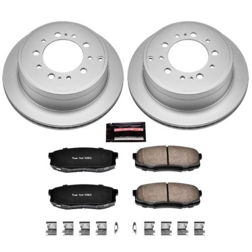 2014 Toyota Tundra, 2009-2011 Lexus LX570 Rear PowerStop Z17 Evolution Geomet Coated Brake Kit - Premium Replacement