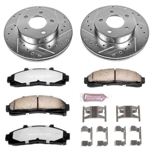2000-2001 Ford Explorer & Mercury Mountaineer Heavy-Duty Truck & Tow Brake Upgrade Kit with Drilled & Slotted Rotors - Premium Replacement