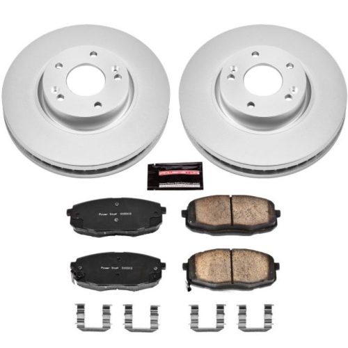 2010-2013 Kia Forte Front Z17 Evolution Geomet Coated Brake Rotor and Ceramic Pad Assembly - Premium Replacement