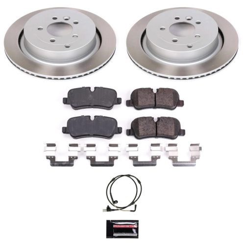 2006-2012 Land Rover LR3 & LR4 Rear Semi-Coated Rotor Brake Kit with Ceramic Pads - Premium Replacement