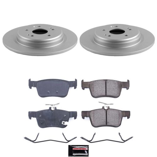 2019-2023 Acura RDX Rear PowerStop Z17 Geomet Coated Brake Rotor and Ceramic Pad Assembly - Heavy-Duty Fleet Replacement