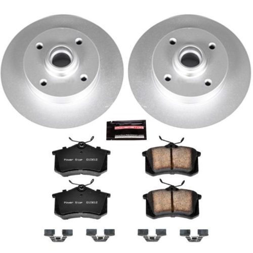 1993-2002 Volkswagen Golf & Cabrio Rear Z23 Evolution Sport Coated Brake Rotor and Carbon-Fiber Ceramic Brake Pads - Premium Replacement