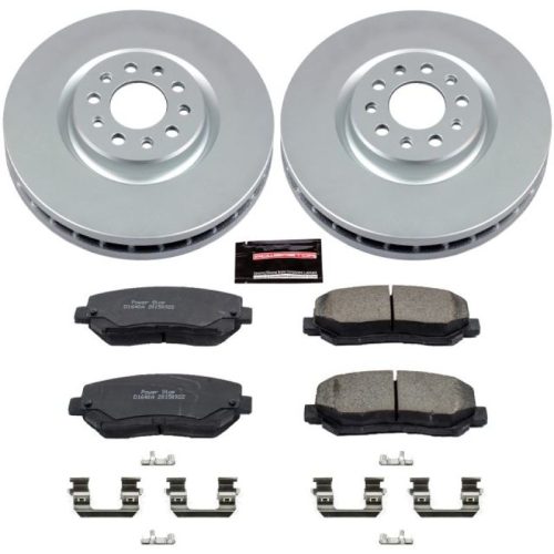 2014-2015 Jeep Cherokee & Chrysler 200 Heavy-Duty Front Brake Rotor and Ceramic Pad Assembly - Premium Replacement