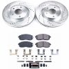 2012-2014 Nissan Juke & 2013-2019 Nissan Sentra Front Brake Upgrade Assembly - Premium Heavy-Duty Drilled & Slotted Rotors with Carbon-Fiber Ceramic Pads