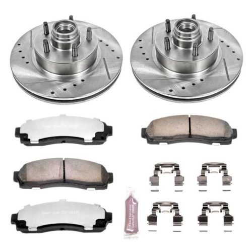 2003-2008 Ford Ranger Front Z36 Truck & Tow Brake Upgrade Kit - Heavy Duty Drilled & Slotted Rotors with Carbon-Fiber Ceramic Pads - Premium Replacement