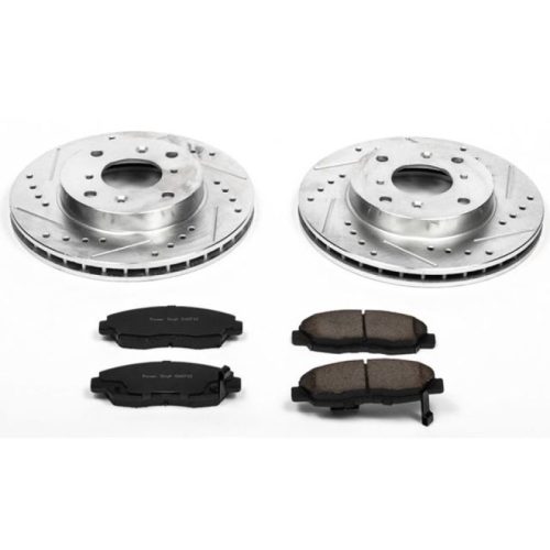1998-2002 Honda Accord and Acura CL Front Z23 Evolution Sport Brake Rotor and Carbon-Fiber Ceramic Pad Upgrade - Heavy-Duty Performance Replacement