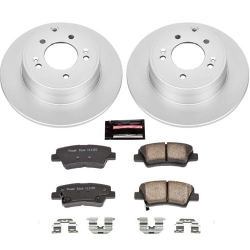 2010-2014 Hyundai Sonata Rear PowerStop Z17 Evolution Geomet Coated Brake Rotor Kit – Heavy-Duty Fleet Replacement