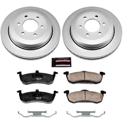 2011 Ford Expedition Rear Brake Rotor and Ceramic Pad Assembly - Premium Replacement