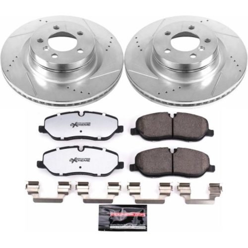 2006-2009 Land Rover Range Rover Front Z36 Truck & Tow Brake Upgrade Kit - Heavy-Duty Drilled & Slotted Rotor and Carbon-Fiber Ceramic Brake Pads - Premium Replacement