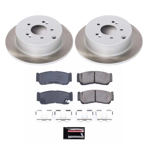 2015-2012 Volvo S60 & XC70 Front Semi-Coated Rotor Brake Assembly with Low-Dust Ceramic Pads - Premium Replacement