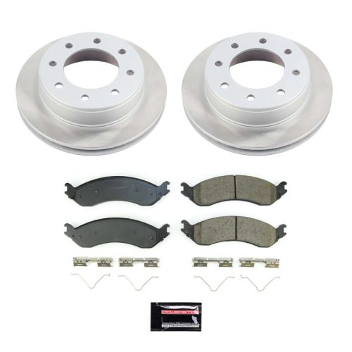 2021 GMC Savana 2500/3500 Heavy-Duty Rear Semi-Coated Rotor and Ceramic Brake Pad Assembly - Premium Replacement