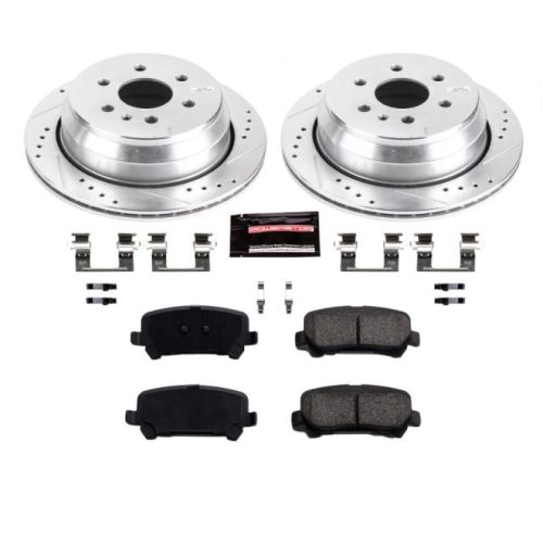 2015-2016 Chevrolet Colorado & GMC Canyon Rear PowerStop Z23 Evolution Sport Brake Kit with Drilled & Slotted Rotors - Premium Heavy-Duty Brake Upgrade