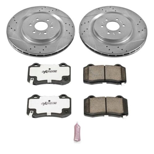 2004-2009 Cadillac CTS & 2006-2008 Cadillac STS Z26 Street Warrior Brake Upgrade Kit with Drilled & Slotted Rotors - Premium Replacement