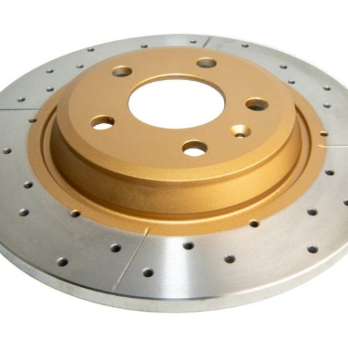 DBA Street Series Cross Drilled and Slotted Rotor for Audi A4 Quattro, A5, Q5 '10-'11 Heavy-Duty Performance Replacement