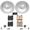 1996-1999 Mercedes-Benz CLK320, E430, E420, E300 Rear Z23 Evolution Sport Coated Brake Rotor and Carbon-Fiber Ceramic Brake Pad Assembly - Premium Replacement