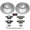 2008-2010 BMW 328i Front Z23 Evolution Sport Coated Brake Rotor and Ceramic Pad Assembly - Premium Replacement