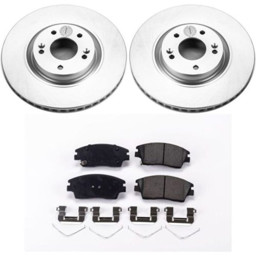 2015-2022 Hyundai Tucson & 2017-2022 Kia Sportage Heavy-Duty Geomet Coated Brake Rotor and Ceramic Brake Pad Assembly - Premium Replacement