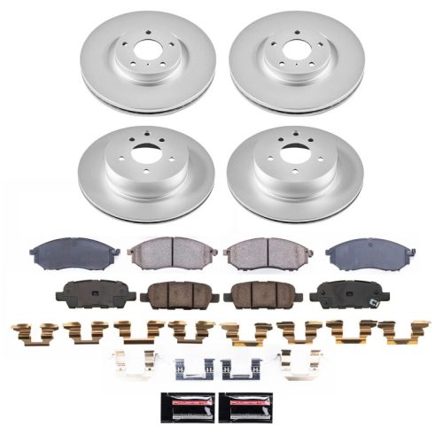 2020-2022 Cadillac CT4 Front Z17 Geomet Coated Brake Rotor and Ceramic Pad Assembly - Premium Replacement