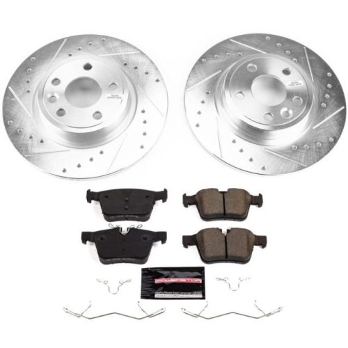 2015-2017 Land Rover Discovery Sport Rear Z23 Evolution Sport Brake Assembly with Drilled & Slotted Rotors - Premium Heavy-Duty Replacement