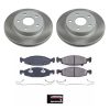 2001-2002 Jeep Grand Cherokee Front Semi-Coated Rotor Brake Kit with Ceramic Pads - Premium Replacement