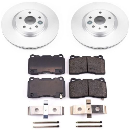 2014-2016 Buick Regal Front Heavy-Duty Geomet Coated Brake Rotor and Ceramic Pad Assembly - Premium Replacement
