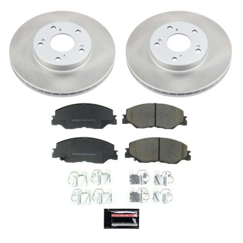 2022-2023 Honda Civic Front Heavy-Duty Semi-Coated Rotor Brake Assembly - Premium Replacement