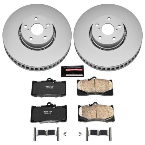 2006-2008 Lexus GS Series Front Z17 Evolution Geomet Coated Brake Rotor and Ceramic Pad Assembly - Premium Replacement