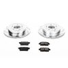 2007-2010 Mazda CX-7 Rear Z23 Evolution Sport Brake Upgrade Kit with Drilled & Slotted Rotors and Carbon-Fiber Ceramic Pads - Premium Replacement