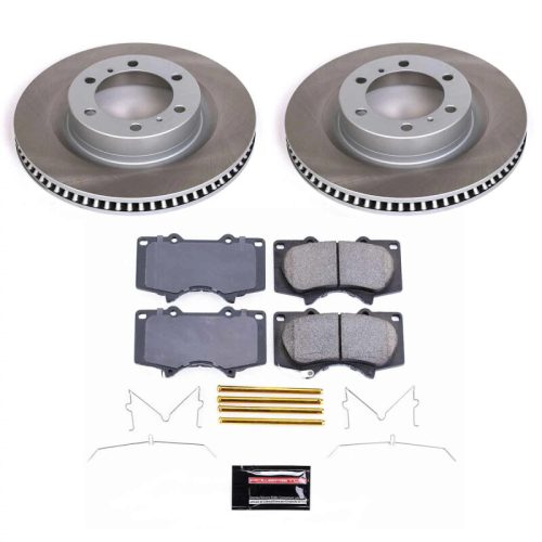 2010-2015 Toyota 4Runner Front Semi-Coated Rotor Brake Assembly - Premium Replacement