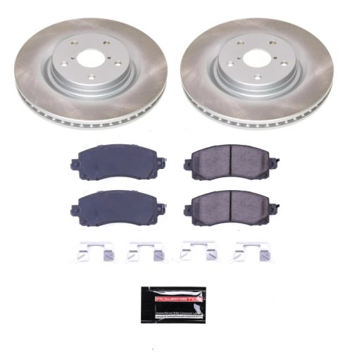 2019-2021 Subaru Forester Front Semi-Coated Rotor and Ceramic Brake Pad Assembly - Premium Replacement