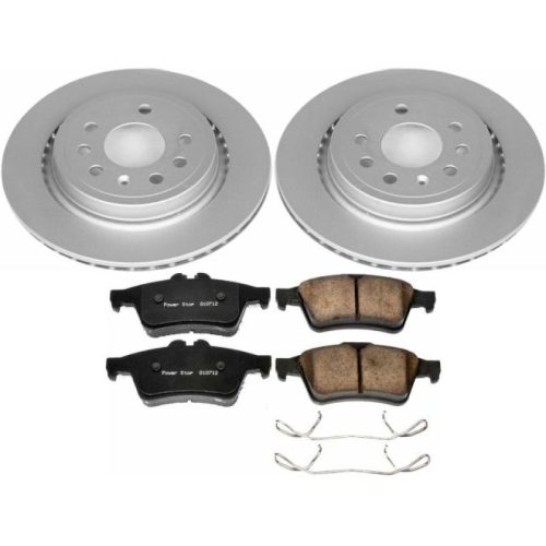 2003-2009 Saab 9-3 Rear Z23 Evolution Sport Coated Brake Rotor and Ceramic Pad Assembly - Premium Replacement