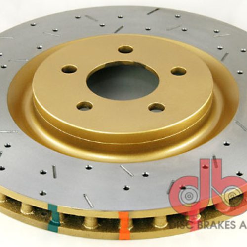 DBA 4000 Series XS Rotor for Ford Mustang 2007-13 Front Drilled and Slotted Replacement